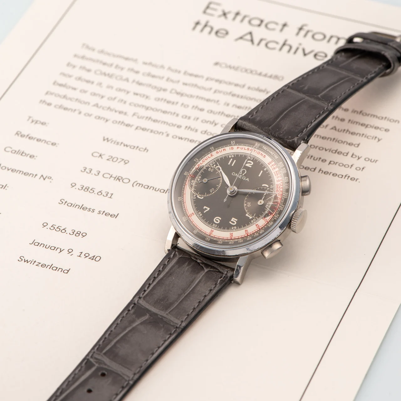 OMEGA OMEGA, REF. CK 2079, 33.3 CHRO, STEEL kol saati