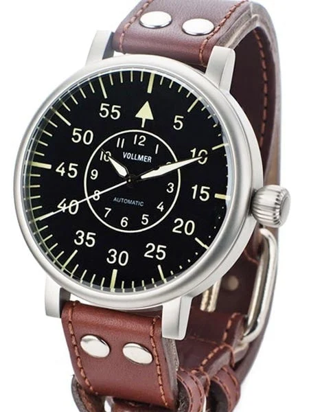 Vollmer Kampfgruppen WWII-Style 55mm Limited Edition Type B Dial Aviator Watch W584A kol s