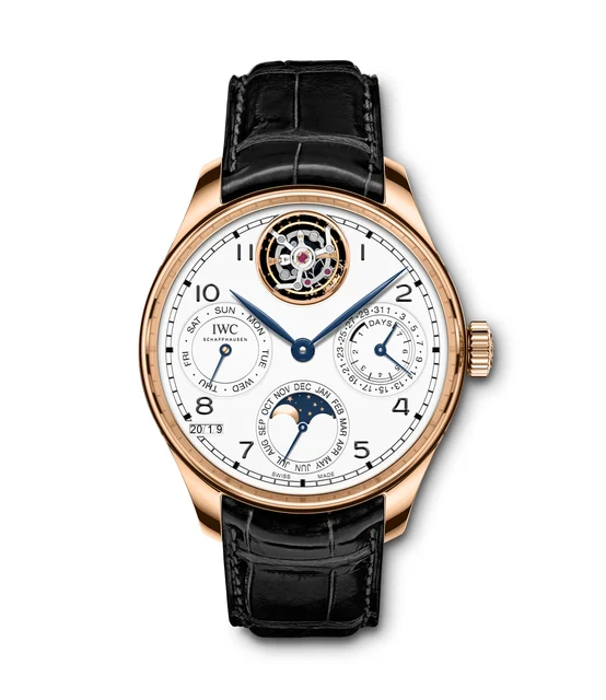 IWC Portugieser Perpetual Calendar Tourbillon Edition 150 Y IW504501 kol saati