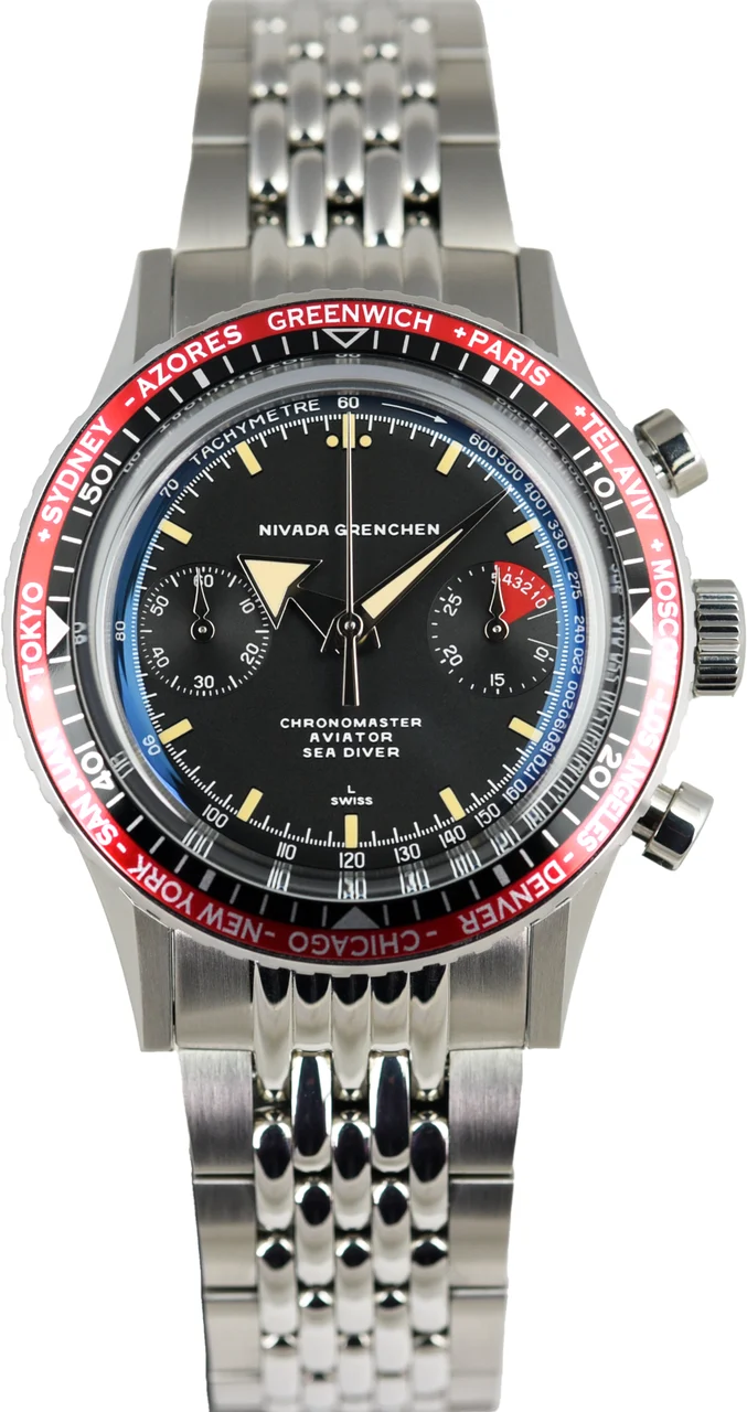 Nivada Grenchen Chronomaster PRE1421 38 mm kol saati