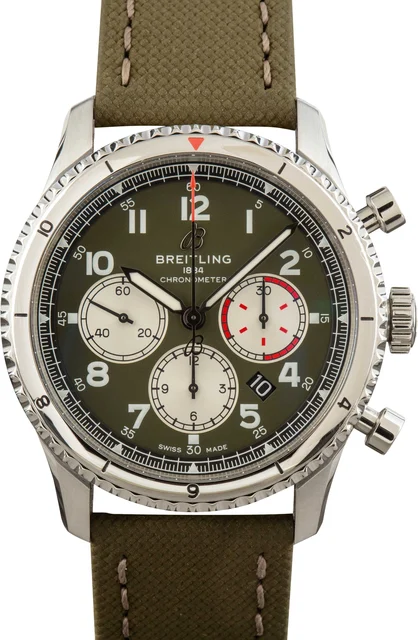 Breitling Aviator 8 B01 Green Dial 842047177624 kol saati