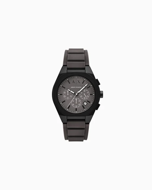 Armani Exchange Sync Chronograph Gray Silicone Watch AX4191 kol saati