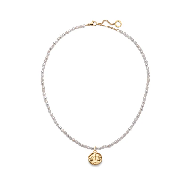 Default Set Libra Charm und Halskette Gold PH-JE-1295 kol saati