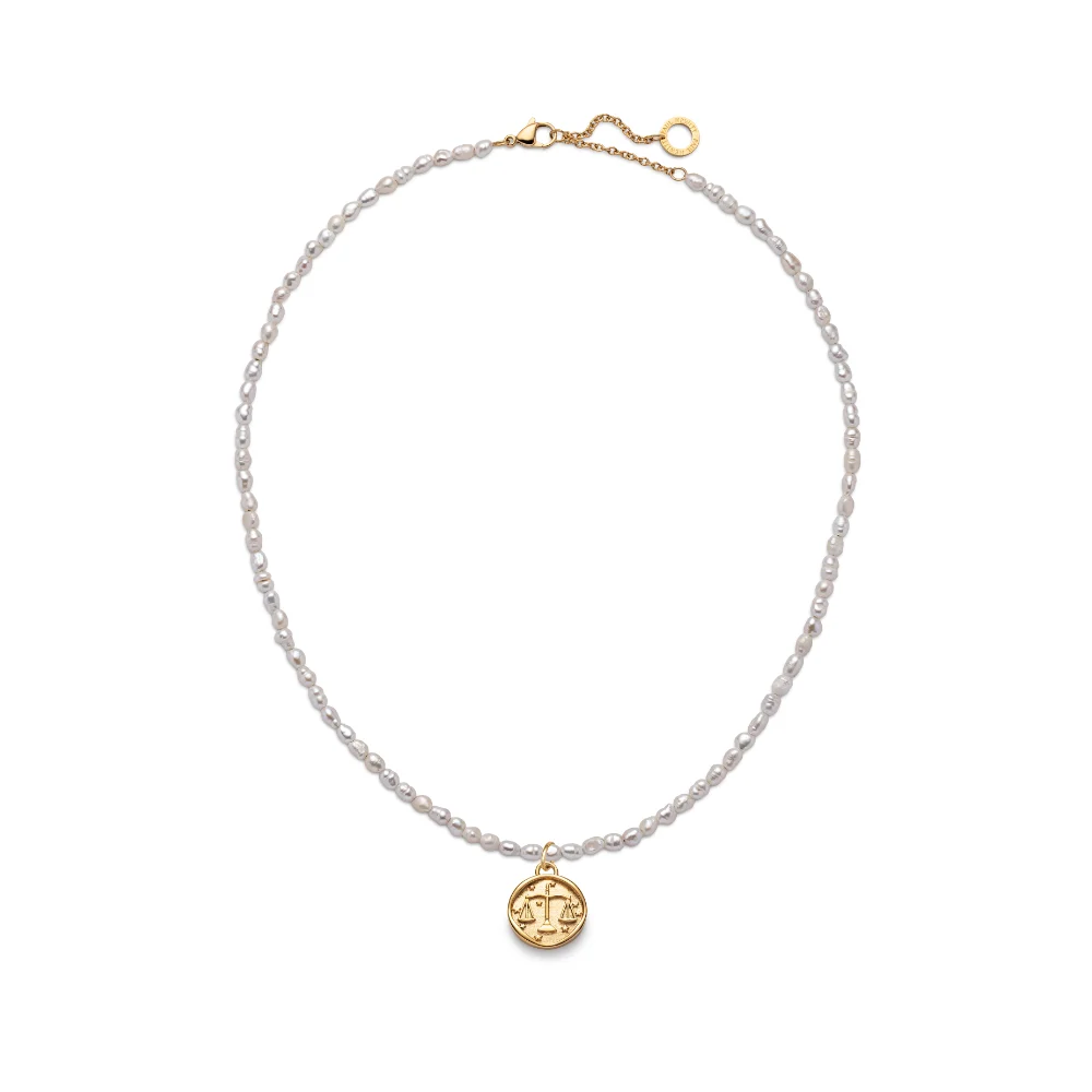 Default Set Libra Charm und Halskette Gold PH-JE-1295 kol saati