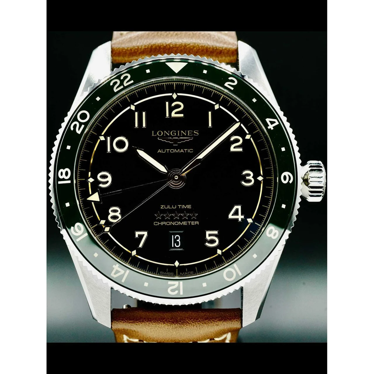 Longines Spirit Zulu Time L3.812.4.63.2 210000036180 42 mm kol saati