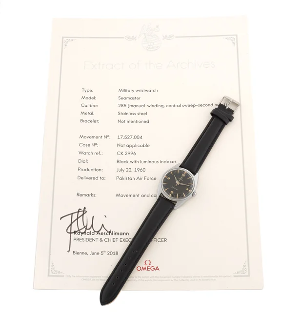 OMEGA OMEGA, REF. 2996, SEAMASTER, P.A.F., STEEL kol saati