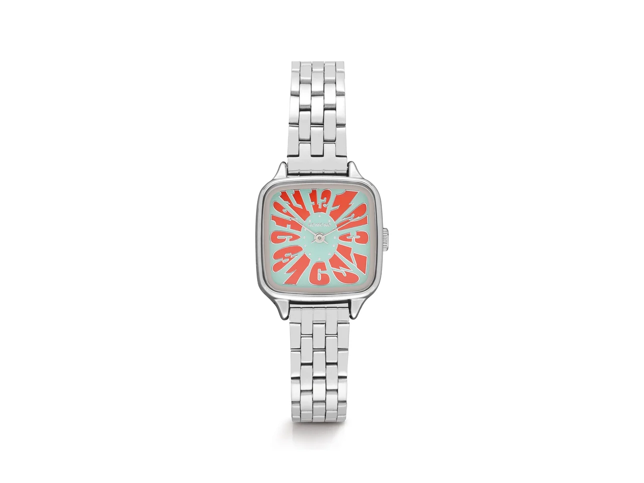 Komono Kate Estate Flower Silver Coral KOM-W4216 kol saati
