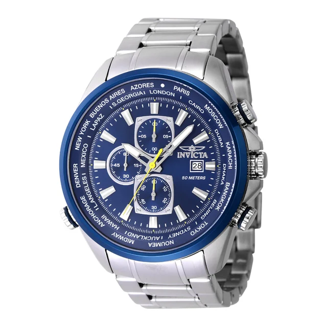 Invicta Aviator Interceptor Watch - 50mm. Steel (47818) kol saati