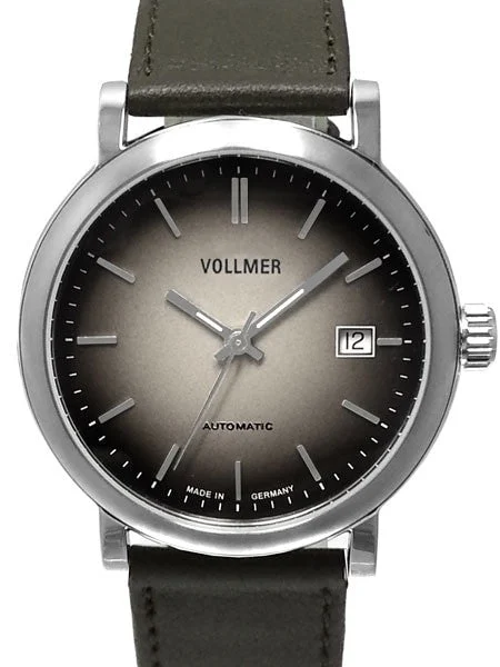 Vollmer Silver Focus Swiss ETA Automatic Watch with with Ombr??-like Silver Dial #4H173 40 mm kol saati