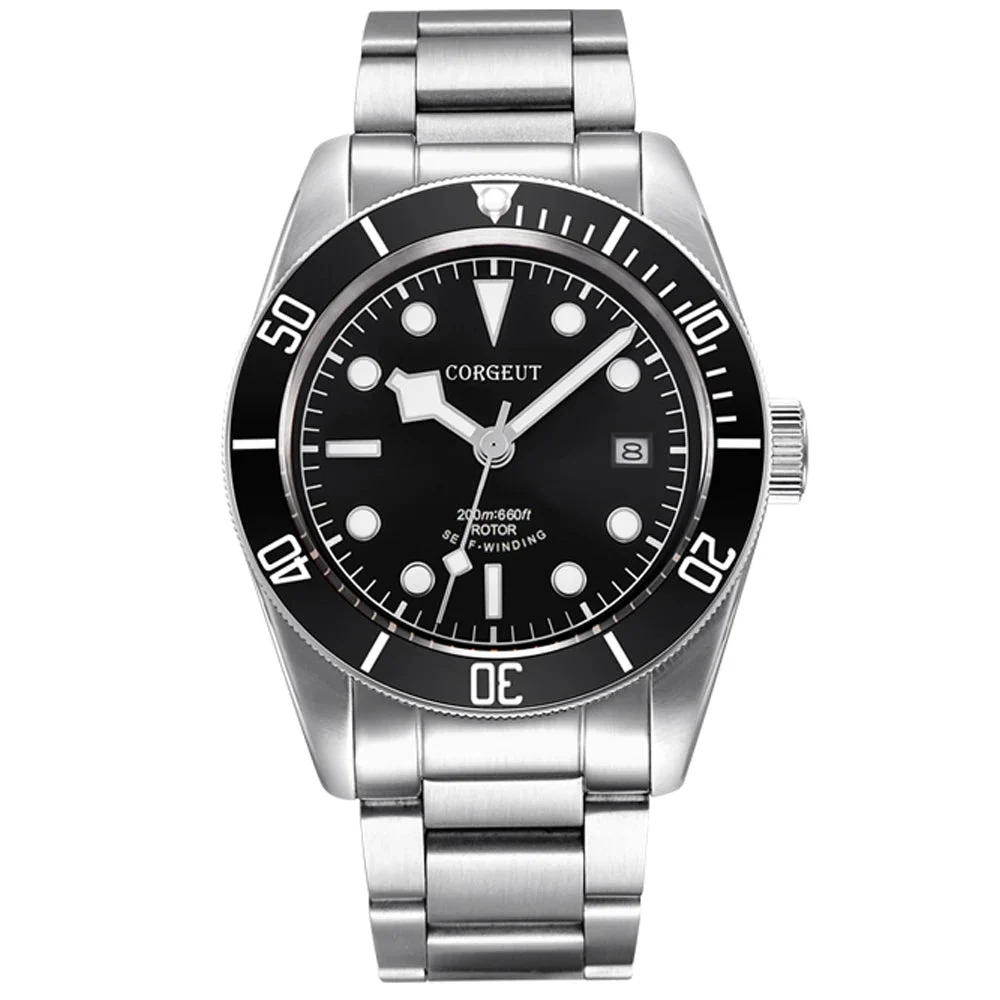 Tandorio Watches CORGEUT Miyota8215 CG2010 41MM BB58 Mod Snowflake Sapphire Diving watch Date 20bar Sub 14:100005979#red bezel1 41 mm kol saati