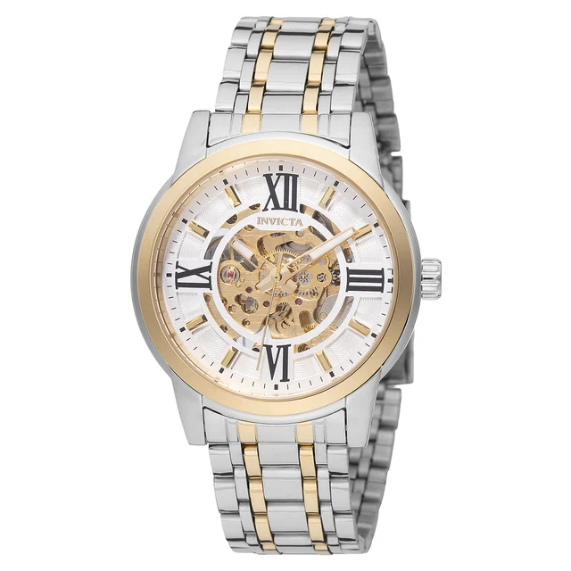 Invicta Objet D Art Automatic Watch w/ Skeleton Dial - 41mm. Gold, Steel (69130) kol saati