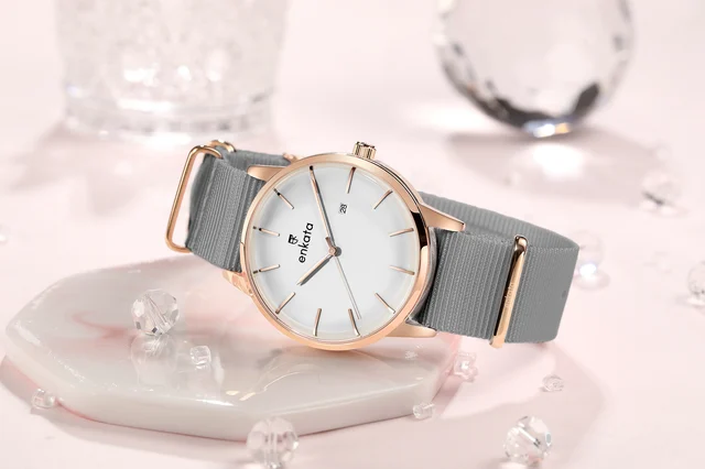 Enkatawatches Avior Grey White kol saati