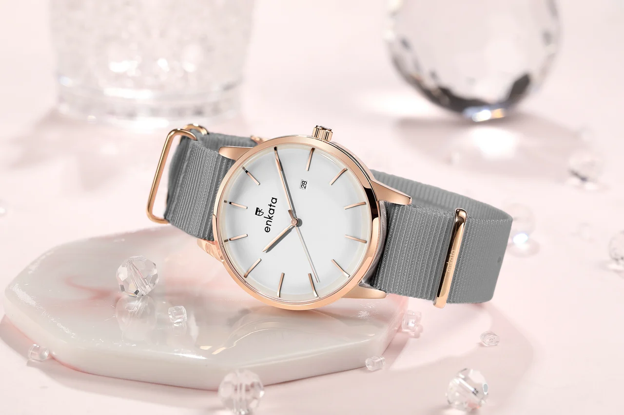 Enkatawatches Avior Grey White 40 mm kol saati