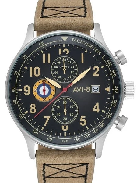 AVI-8 Hawker Hurricane Aviator Chronograph Watch #AV-4011-0J kol saati