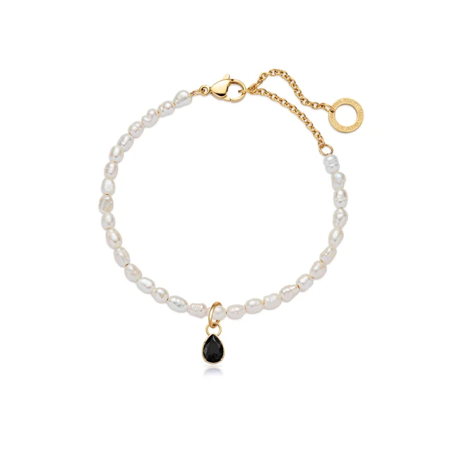 Default Set Black Stone Charm und Armkette Gold PH-JE-1383 kol saati