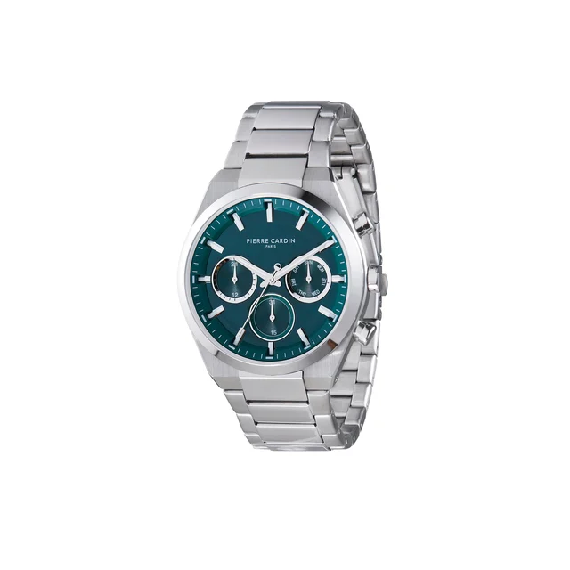 Batignolles Influential Multifunction watch with Green Dial with a Metal Links Strap CML.0