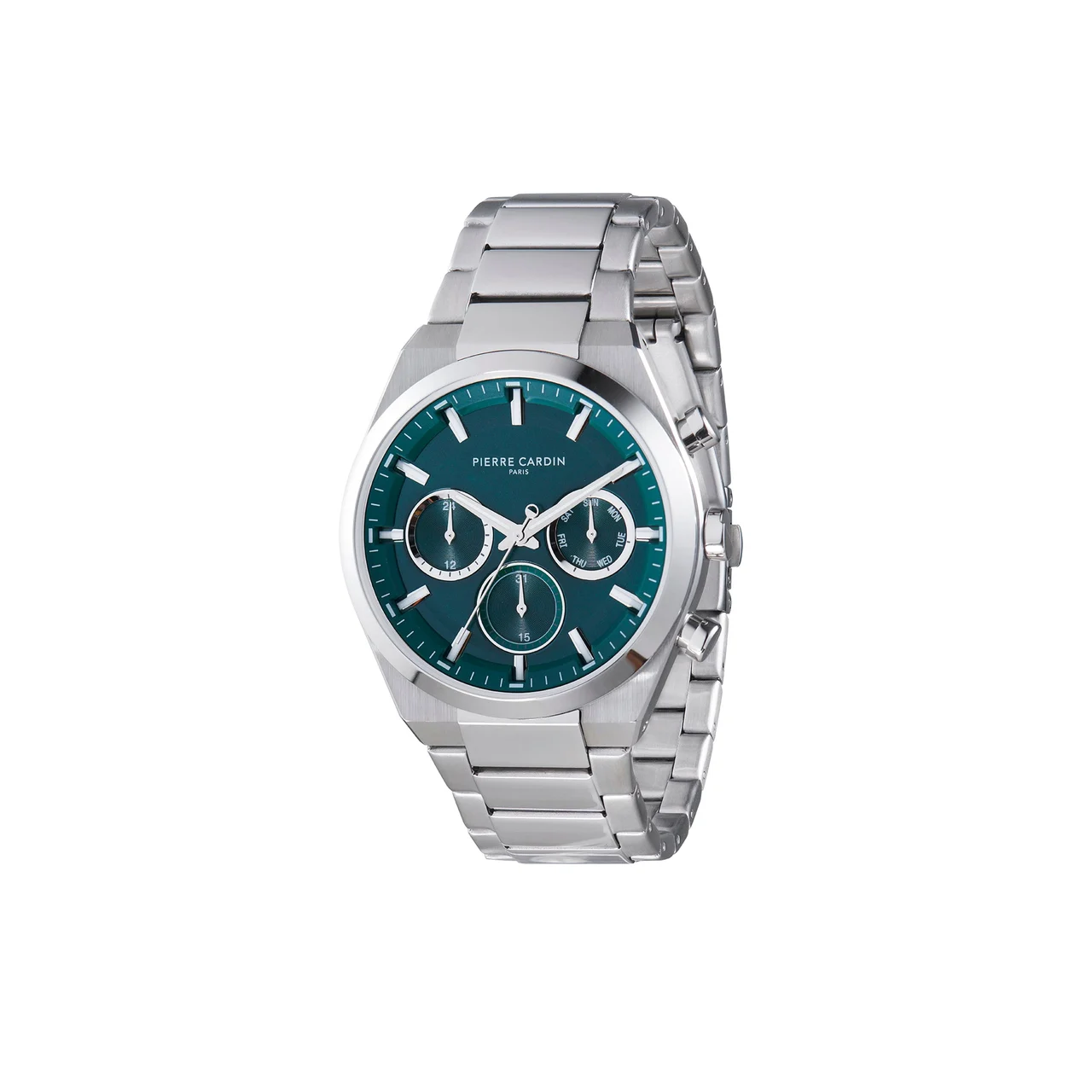 Batignolles Influential Multifunction watch with Green Dial with a Metal Links Strap CML.0002 42 mm kol saati