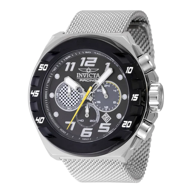Invicta Racing Checkered Velocity Watch - 48mm. Steel (47203) kol saati