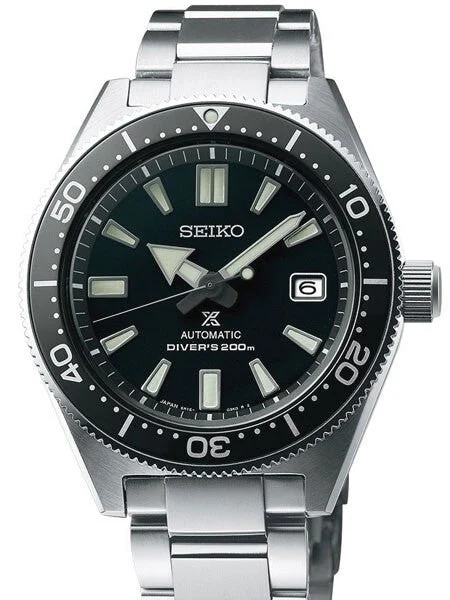 Seiko Prospex Automatic Dive Watch with Black Dial and Stainless Steel Bracelet #SPB051J1 42.6 mm kol saati