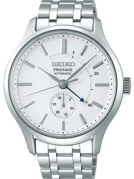 Seiko Presage Automatic Dress Watch with 42mm Case, Sapphire Crystal, Power Reserve Indicator #SSA395 42 mm kol saati