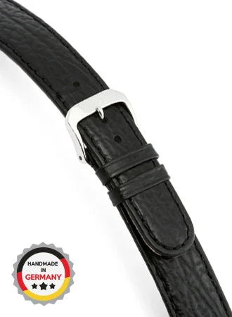 RIOS Grained Leather Ocean - Black - Shark Grained 6013/RI kol saati