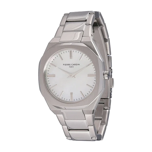 Elysee Maison 8 Chrysanthème ’ Watch - Silver Case, White Mother of Pearl Dial Look with S
