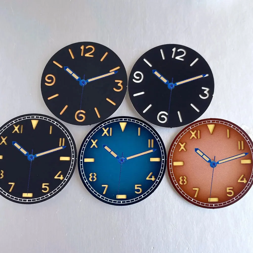 Tandorio Watches California Black Coffee Watch Dial Hand Roman Numeral fit NH35A NH36A Miyota 8215 PT5000 ETA 2824 12000052710729241 35 mm kol saati