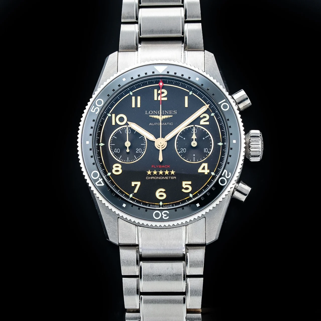 Longines Spirit Anthracite Dial on Bracelet 210009N32361 42 mm kol saati