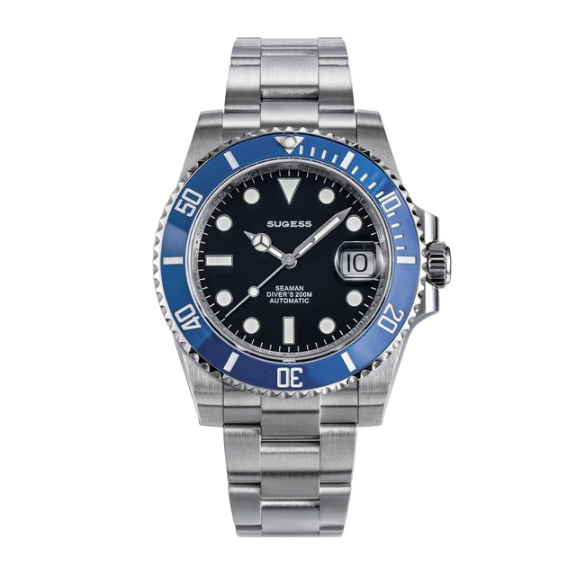 Sugess Ocean Star S421 SU116610LB Black Dial Blue Bezel (Seagull ST2130 movement) ocean-st
