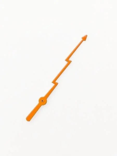 Islander Orange Lightning Bolt Seconds Hand For Seiko Seiko SKX007, SKX009, SKX011, SKX173