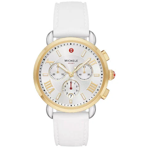 Michele Sporty Sport Sail White Silicone Watch MWW01P000017 kol saati