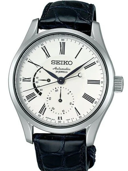 Seiko Presage 29-Jewel Automatic Dress Watch with Power Reserve, and Sapphire Crystal #SAR