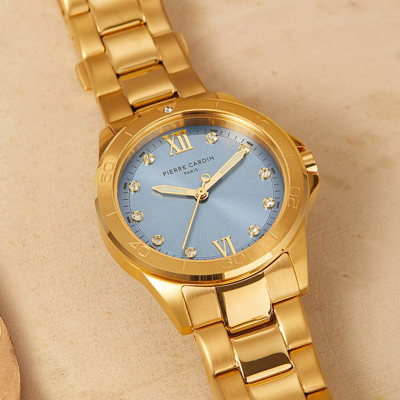 Observatoire Éclat ’ Watch - Gold Case with Clear Sky Dial and Crystal Indexes CF.1009.MG.2 34 mm kol saati