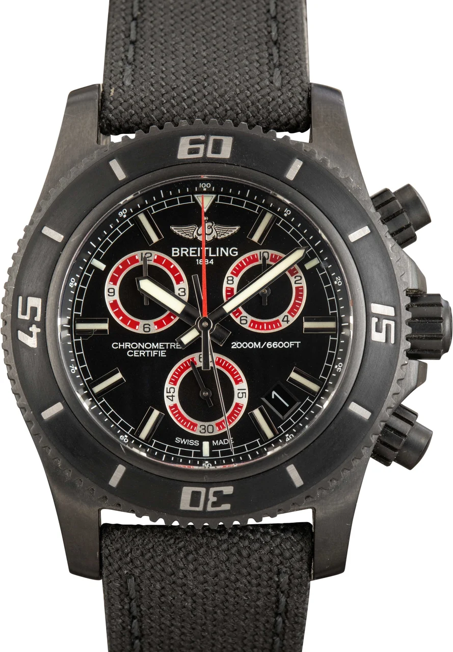 Breitling Superocean Chronograph Black Dial M73310B7/BB72 kol saati