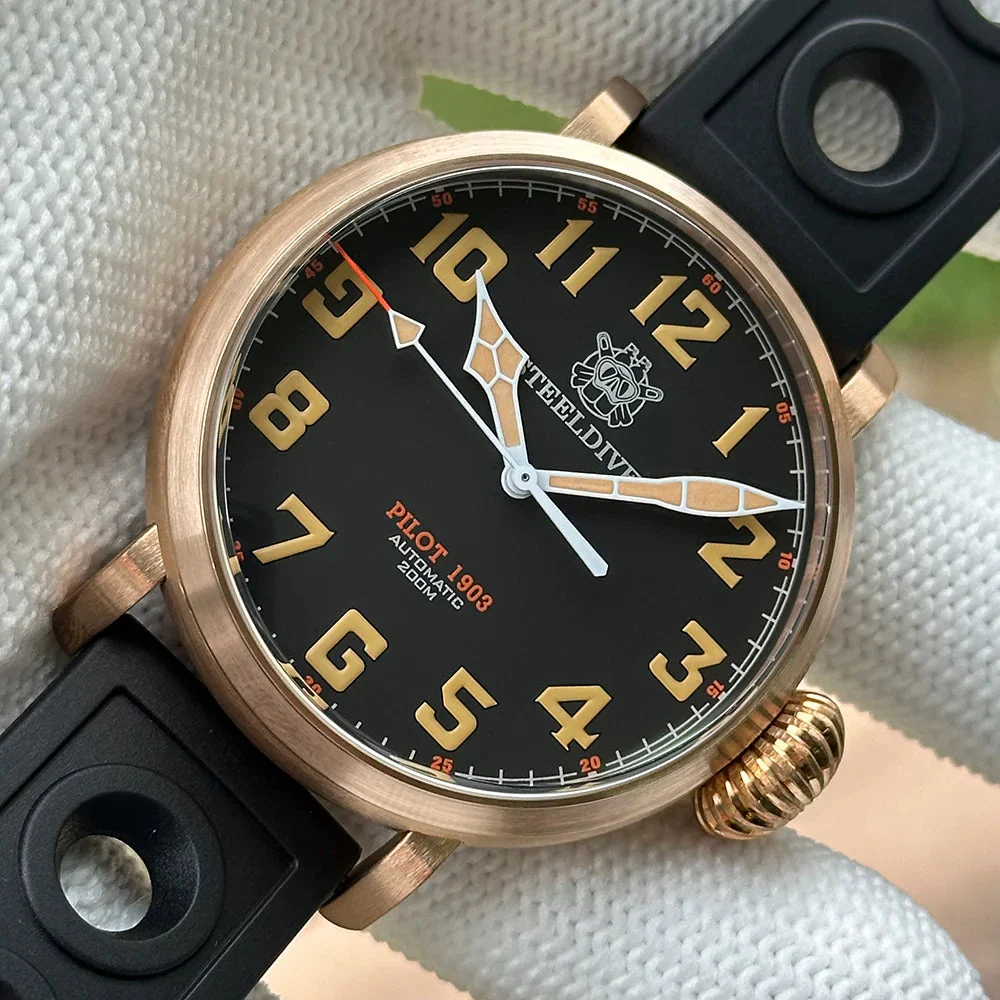 steeldive Big Pilot WBPA1121S 47 mm kol saati