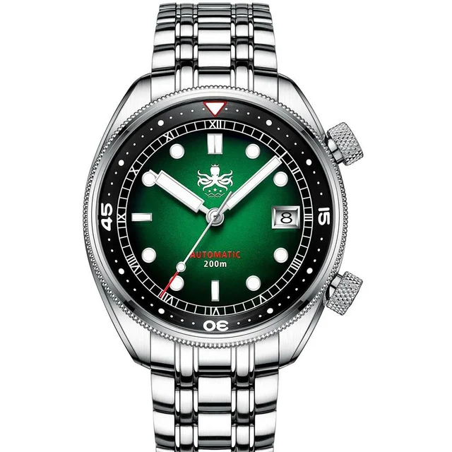 Phoibos Eagle Ray 200-Meter Automatic Dive Watch with Double Dome AR Sapphire Crystal #PY0
