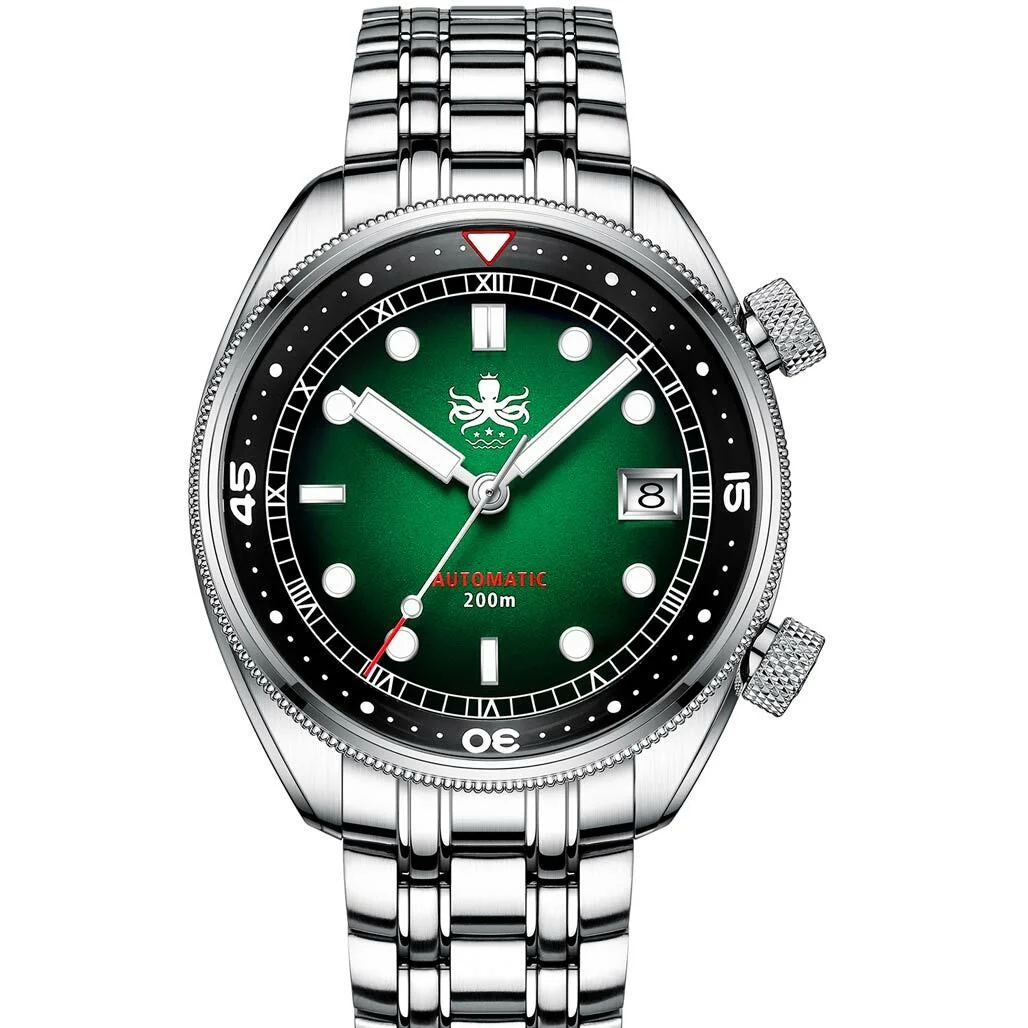 Phoibos Eagle Ray 200-Meter Automatic Dive Watch with Double Dome AR Sapphire Crystal #PY029A 41 mm kol saati
