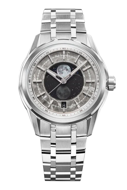 Zelos Helica Moonphase Meteorite kol saati