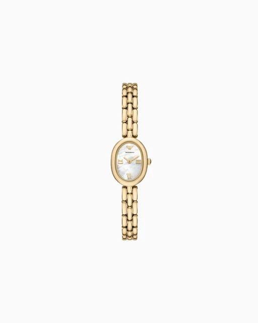 Emporio Armani Two-Hand Gold-Tone Stainless Steel Watch AR11721 kol saati