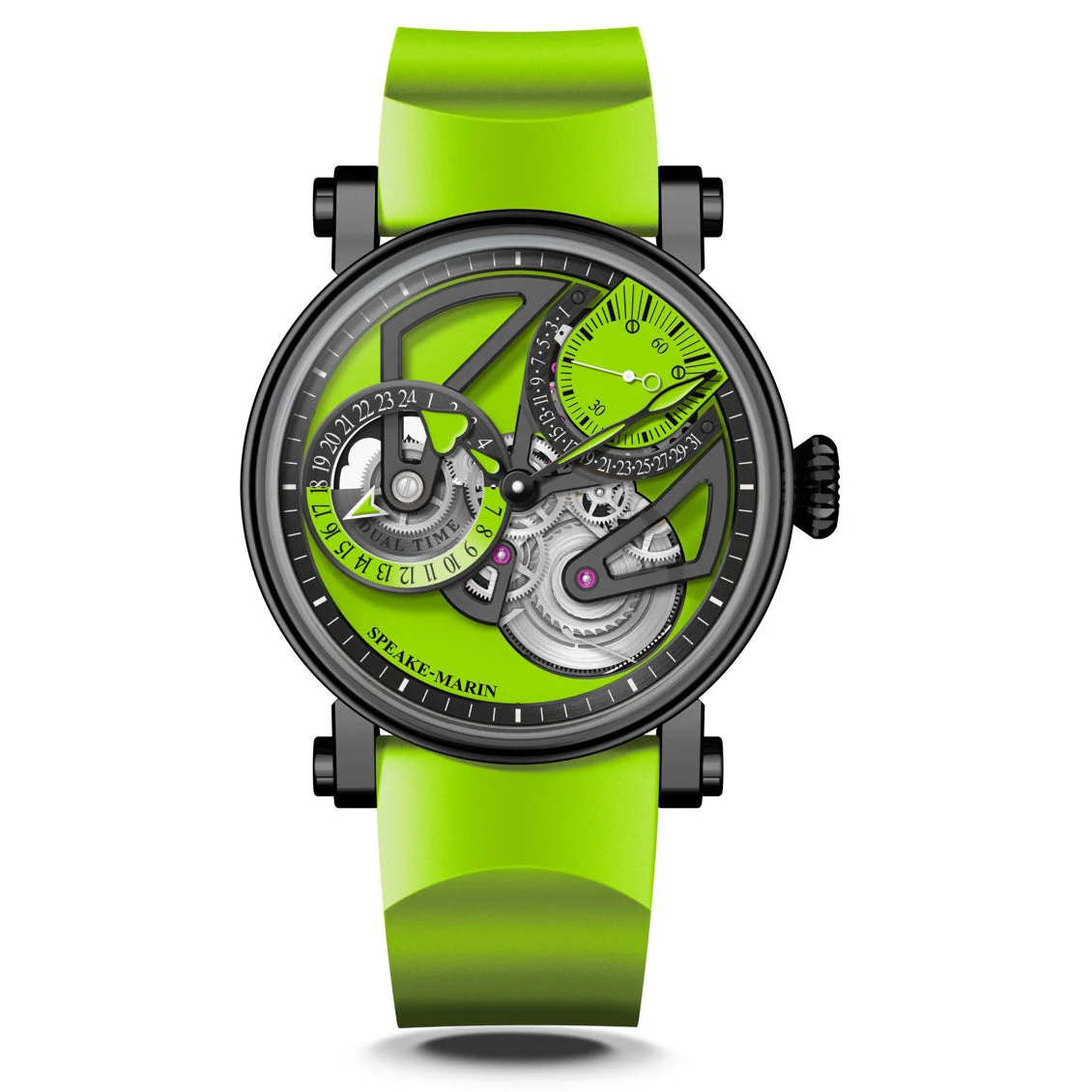 Speake-Marin Speake Marin Dual Time Lime 38mm Limited Edition 413816390 38 mm kol saati