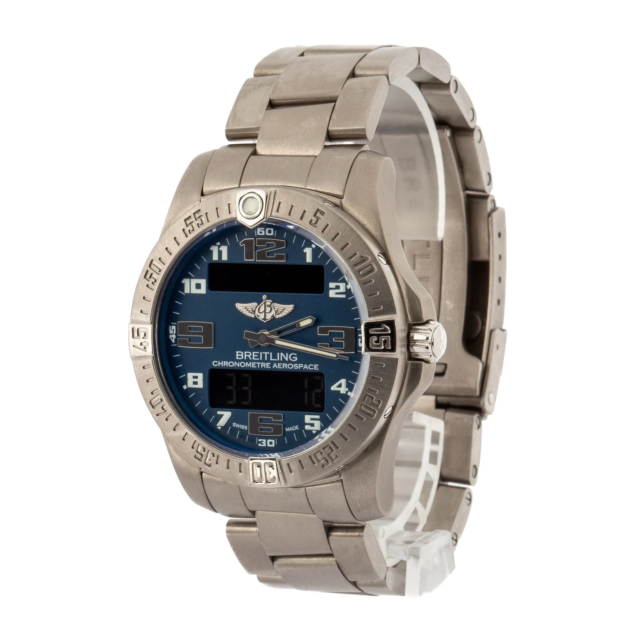 Breitling Aerospace EVO Titanium Blue Dial E79363101C1E1 43 mm kol saati