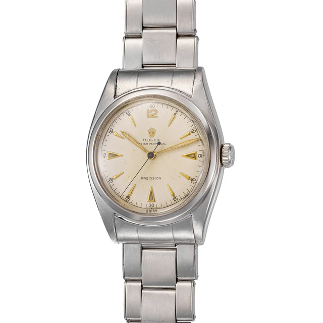 Rolex ROLEX, REF. 6098, OYSTER PERPETUAL, HONEYCOMB STAR DIAL, STEEL kol saati