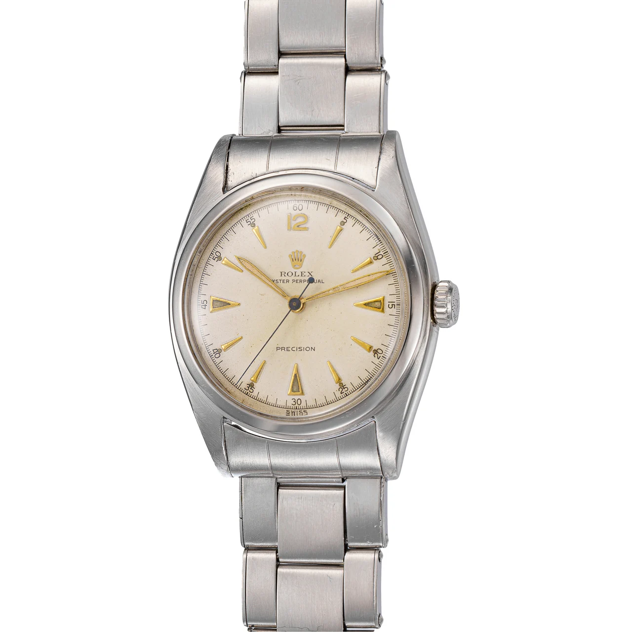 Rolex ROLEX, REF. 6098, OYSTER PERPETUAL, HONEYCOMB STAR DIAL, STEEL kol saati