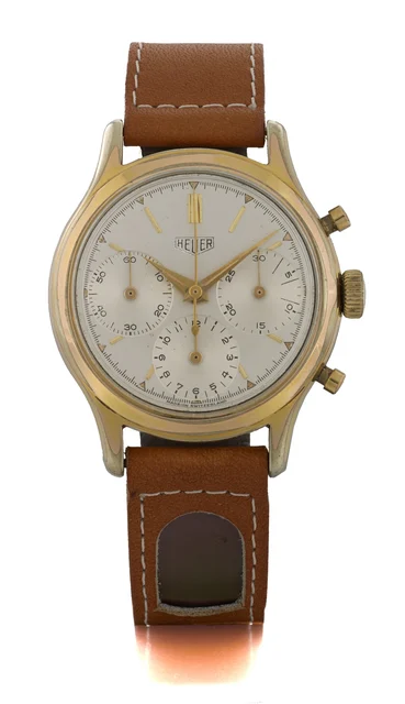 Heuer HEUER, REF. 2445, CHRONOGRAPH, SMALL PUMP PUSHERS, VALJOUX 72, GOLD FILLED kol saati