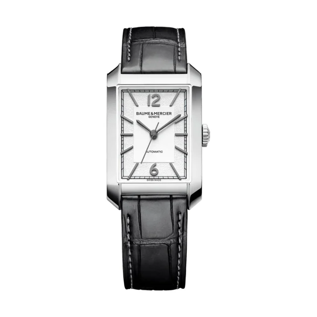 Baume Et Mercier Hampton 10522 Automatic 43mm - Silver on Leather Strap M0A10522 kol saati