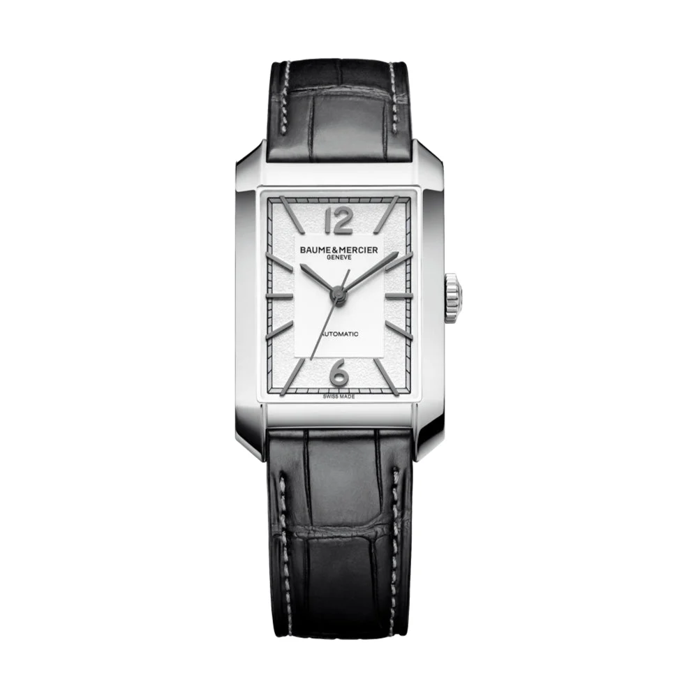 Baume Et Mercier Hampton 10522 Automatic 43mm - Silver on Leather Strap M0A10522 43 mm kol saati