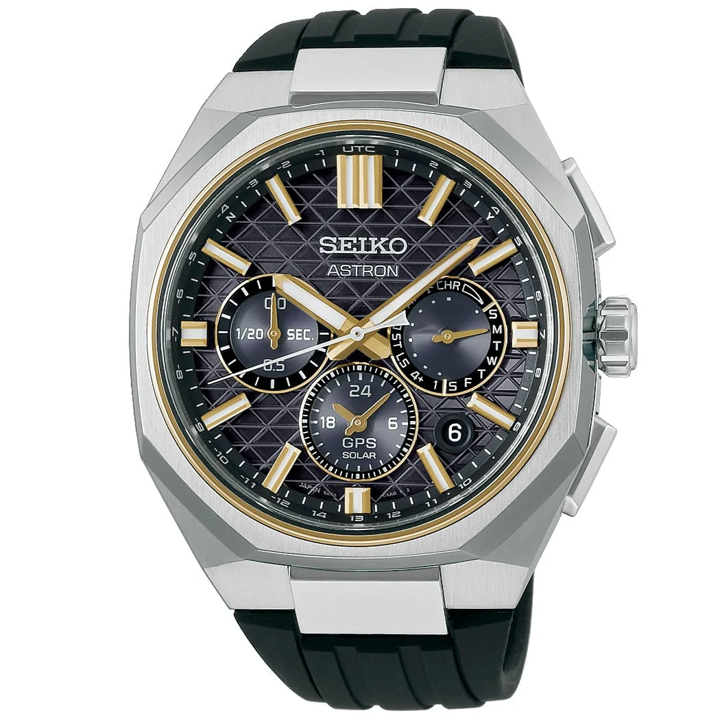 Seiko Astron GPS Solar Chronograph Black HAB003 kol saati