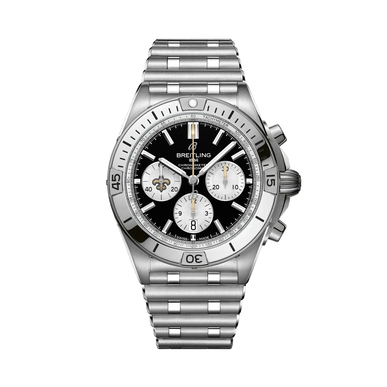 Breitling Chronomat B01 42 NFL New Orleans Saints Edition AB01342B1B4A1 42 mm kol saati
