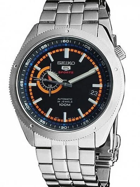 Seiko Sports 5 Watch with 24-Jewel Automatic and Hand Windable Movement #SSA067K1 kol saat
