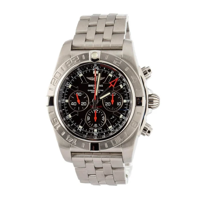 Breitling Chronomat GMT Black Dial AB0412 kol saati